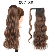 Load image into Gallery viewer, Synthetic Wave Ponytail Long Hollywood Wave Ponytail Wrap Around Body Wave Clip in Hairpiece Blonde Curly Ponytail for Women