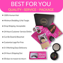 Load image into Gallery viewer, ISEE Hair Wig Brazilian Body Wave Reddish Brown Colored Human Hair Wigs 13x4 Lace Front Wig #33 Color 4x4 Lace Closure Wigs