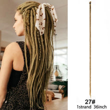 Load image into Gallery viewer, 5 Strands Synthetic 20 36inch Handmade Dreadlocks Hair Extensions Crochet Braid Hairpiece For Women/Men Pink Blue Crochet Hair