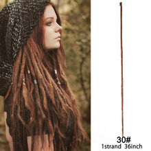 Load image into Gallery viewer, 5 Strands Synthetic 20 36inch Handmade Dreadlocks Hair Extensions Crochet Braid Hairpiece For Women/Men Pink Blue Crochet Hair