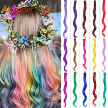 Load image into Gallery viewer, Alileader Synthetic 87Colors 20inch Clip-on Hair Extensions Single Clip In One Piece Hair Extension Ombre Hairpieces Women Girl