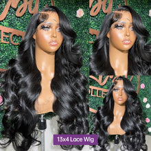 Load image into Gallery viewer, 13x6 Transparent Body Wave Lace Wig Human Hair Wigs Brazilian Remy 30 32 inch Water Wave 5x5 Lace Closure Frontal Wig For Women