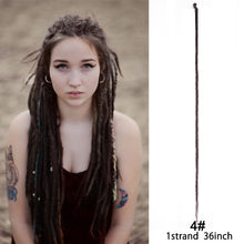Load image into Gallery viewer, 5 Strands Synthetic 20 36inch Handmade Dreadlocks Hair Extensions Crochet Braid Hairpiece For Women/Men Pink Blue Crochet Hair