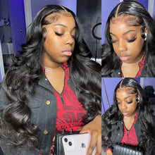 Load image into Gallery viewer, 13x6 Transparent Body Wave Lace Wig Human Hair Wigs Brazilian Remy 30 32 inch Water Wave 5x5 Lace Closure Frontal Wig For Women