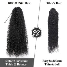 Load image into Gallery viewer, Curly Ponytail Extensions Clip in Synthetic Drawstring Ponytail Wig Long 32Inch Water Wave Afro Pony Tail Women Hairpiece False