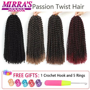 Water Wave Passion Twist Crochet Hair 14/18/24 Inch Crochet Passion Twist Hair Synthetic Braids Ombre Braiding Hair Extensions