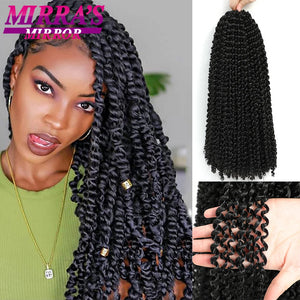 Water Wave Passion Twist Crochet Hair 14/18/24 Inch Crochet Passion Twist Hair Synthetic Braids Ombre Braiding Hair Extensions