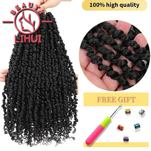 Passion Twist Hair 6/8/12/18 Inch Synthetic Crochet Hair Pretwisted Crochet Braids For Black Women Goddess Bohemian Extensions