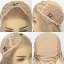 Load image into Gallery viewer, Voguequeen Honey Ash Blonde Color Synthetic Lace Front Wig Long Silky Straight Heat Resistant Fiber Daily Wear For Women
