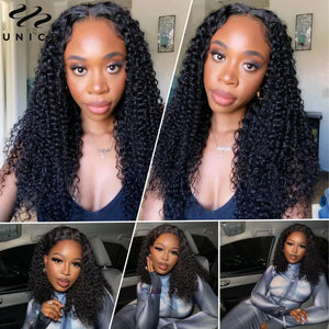 Unice Hair Wear Go Lace Wig Real Glueless Wig Breathable Open Cap Pre-cut 6x4.75 Lace Wig Deep Curly Lace Wigs Best Summer Wig