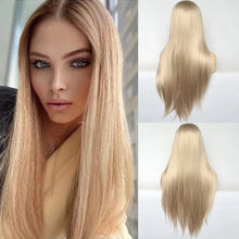 Load image into Gallery viewer, Vogue Natural Blonde Lace Front Wig Pre Plucked Heat Resistant
