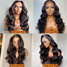 Load image into Gallery viewer, Lace Front Wig Transparent Body Wave 13x4 13x6 Hd Lace Frontal Wig Brazilian Pre Plucked 360 Full Lace Human Hair Wigs For Wome
