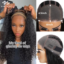 Load image into Gallery viewer, Unice Hair Wear Go Lace Wig Real Glueless Wig Breathable Open Cap Pre-cut 6x4.75 Lace Wig Deep Curly Lace Wigs Best Summer Wig
