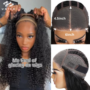 Unice Hair Wear Go Lace Wig Real Glueless Wig Breathable Open Cap Pre-cut 6x4.75 Lace Wig Deep Curly Lace Wigs Best Summer Wig