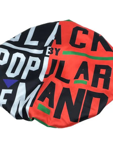 Black by Popular Demand® Black & Red Split Satin Bonnet