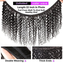 Load image into Gallery viewer, Peruvian Water Wave Bundles With Frontal Natural Wave Hair Extension Isee 100% Virgin Human Hair Bundels With Closure Frontal
