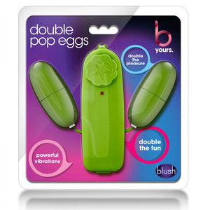 Double Pop Eggs Lime Green Vibrating Bullet