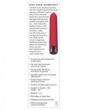 Load image into Gallery viewer, Diablo Rechargeable Bullet Vibrator Red
