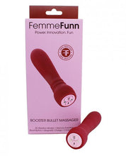 Load image into Gallery viewer, Femmefunn Booster Bullet Vibrator Maroon Brownish Red
