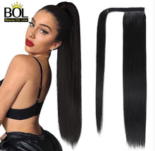 Load image into Gallery viewer, BOL Curly Ponytail Extension Human Hair Feeling Natural Hairpiece 24-32Inch Soft Long Drawstring Hair PonyTail Clip On for Women
