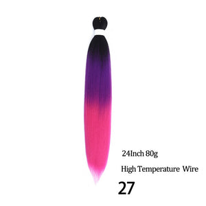 24 26 Inches 80g 90g Kanekalon Hair Wholesale Bulk Braid Synthetic Hair Braid Easy Braiding Hair Extension For Women