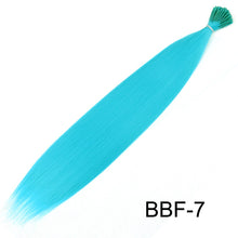 Load image into Gallery viewer, Feather Hair Extension 10Pieces Fake Hair I Tip Rainbow Synthetic Hair 16inch Hairpiece Feather for Hair Extension
