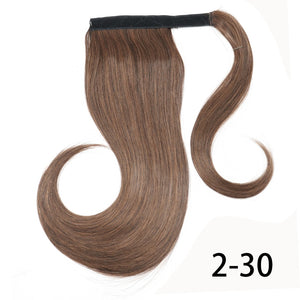 XINRAN Synthetic Bounce Wraparound Ponytail Hair Pieces  Straight Hair Extensions With Combs Warp Ponytails For Women