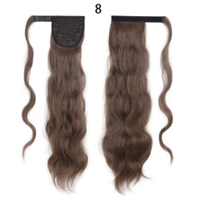 Load image into Gallery viewer, XINRAN Synthetic Long Hollywood Wave Ponytail Extension Wrap Around Ponytail Clip in Hair Extensions for Women Black Blonde Red
