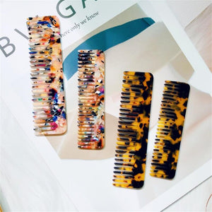 Acetate Massage Comfortable Anti-static Hair Combs Colorful Hair Brush Hairdressing Tool 2 size For Women Girls Gifts