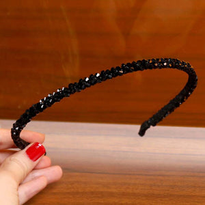 LEVAO Crystal Beaded Headband Head on Women Hairbands Handmade Shiny Rhinestone Hair Hoop Bands Bezel Girls Hair Ornament