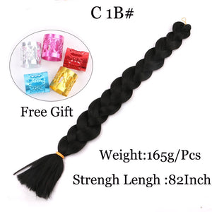 41 inch Synthetic Braiding Hair 165g Crochet Jumbo Braids Hair Extensions 3pcs/lot Pure Color Orange Red  Yellow Purple