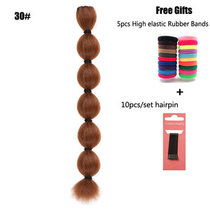 Synthetic Kinky Straight Hair Puff Bun Bubble Ponytail African American Wrap Drawstring Afro Puff Ponytail Hair Extensions