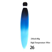 Load image into Gallery viewer, 24 26 Inches 80g 90g Kanekalon Hair Wholesale Bulk Braid Synthetic Hair Braid Easy Braiding Hair Extension For Women
