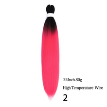Load image into Gallery viewer, 24 26 Inches 80g 90g Kanekalon Hair Wholesale Bulk Braid Synthetic Hair Braid Easy Braiding Hair Extension For Women
