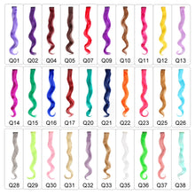 Load image into Gallery viewer, Alileader Synthetic Wavy One Clip In Hair Rainbow Color Curly Clip In One Piece Hair Extensions More Durable Long Curly Hairs
