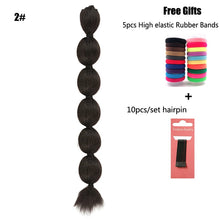 Load image into Gallery viewer, Synthetic Kinky Straight Hair Puff Bun Bubble Ponytail African American Wrap Drawstring Afro Puff Ponytail Hair Extensions
