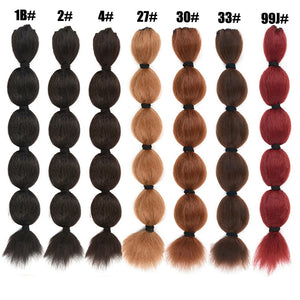 Synthetic Kinky Straight Hair Puff Bun Bubble Ponytail African American Wrap Drawstring Afro Puff Ponytail Hair Extensions