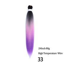 Load image into Gallery viewer, 24 26 Inches 80g 90g Kanekalon Hair Wholesale Bulk Braid Synthetic Hair Braid Easy Braiding Hair Extension For Women
