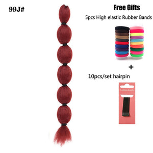 Synthetic Kinky Straight Hair Puff Bun Bubble Ponytail African American Wrap Drawstring Afro Puff Ponytail Hair Extensions