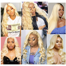Load image into Gallery viewer, 28 30 inches Loose Body Wave Hair 613 Blonde Brazilian Human Hair Weave Bundles Full 1 3 4 PC Remy Virgin Hair Extensions Weft
