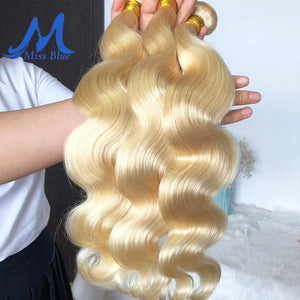 28 30 inches Loose Body Wave Hair 613 Blonde Brazilian Human Hair Weave Bundles Full 1 3 4 PC Remy Virgin Hair Extensions Weft