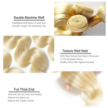Load image into Gallery viewer, 28 30 inches Loose Body Wave Hair 613 Blonde Brazilian Human Hair Weave Bundles Full 1 3 4 PC Remy Virgin Hair Extensions Weft
