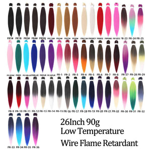 24 26 Inches 80g 90g Kanekalon Hair Wholesale Bulk Braid Synthetic Hair Braid Easy Braiding Hair Extension For Women