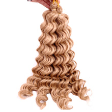 Load image into Gallery viewer, Sallyhair Synthetic Crochet Hair Deep Wave Braiding 22inch Crochet Braids Black Blue Color Bulk Hair Afro Curly Hair Extensions
