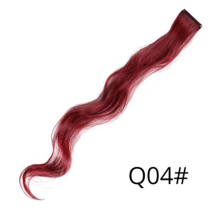 Alileader Synthetic Wavy One Clip In Hair Rainbow Color Curly Clip In One Piece Hair Extensions More Durable Long Curly Hairs