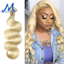 Load image into Gallery viewer, 28 30 inches Loose Body Wave Hair 613 Blonde Brazilian Human Hair Weave Bundles Full 1 3 4 PC Remy Virgin Hair Extensions Weft
