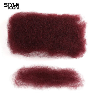 Styleicon Brazilian Afro Kinky Bulk 100% Human Hair For Braiding Remy Afro Kinky Bulk 50g/Pcs Kinky Curly Hair Crochet