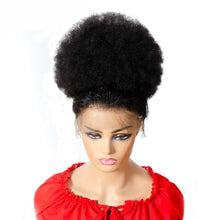 Load image into Gallery viewer, 10inch Afro Puff Hair Bun Drawstring Ponytail Wigs Kinky Curly Human Hair Clip In Extensions Yepei Remy Hair
