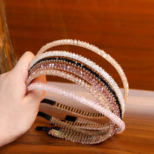 Load image into Gallery viewer, LEVAO Crystal Beaded Headband Head on Women Hairbands Handmade Shiny Rhinestone Hair Hoop Bands Bezel Girls Hair Ornament
