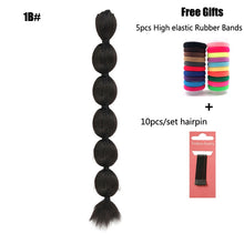 Load image into Gallery viewer, Synthetic Kinky Straight Hair Puff Bun Bubble Ponytail African American Wrap Drawstring Afro Puff Ponytail Hair Extensions
